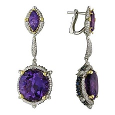 Серьги с сапфиром J-1С686223-12