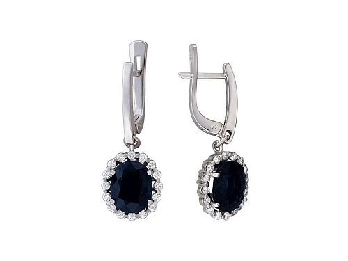 Серьги с сапфиром 01С625922