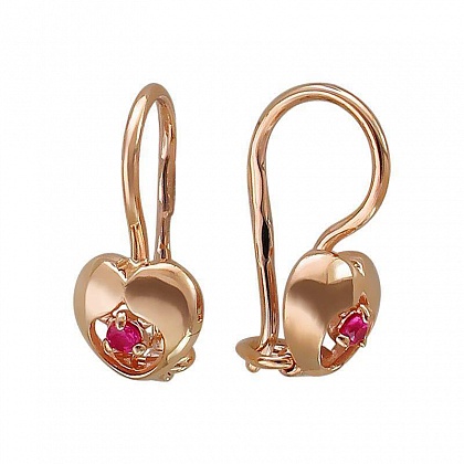 Серьги с рубинами 01С218992-1