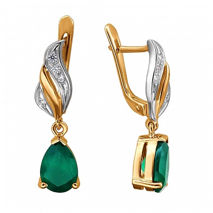 Серьги с агатами 01С411468-7