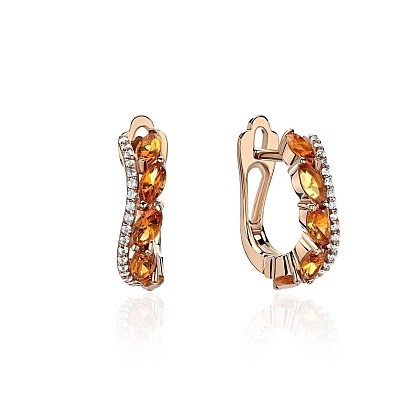 Серьги с цитринами 01С3113968-1