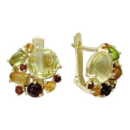 Серьги с Гранатами 01С336230-2