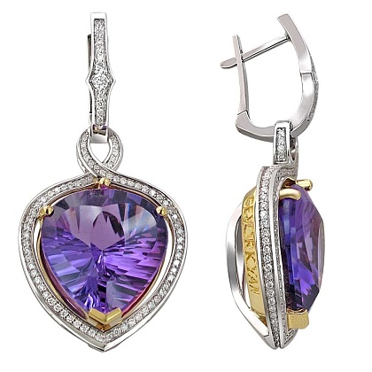 Серьги с аметистами 01С688491
