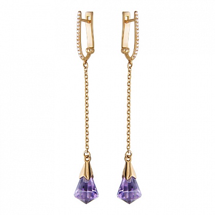 Серьги с аметистами 01С317902