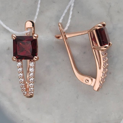 Серьги с Гранатами 01С3111287-1