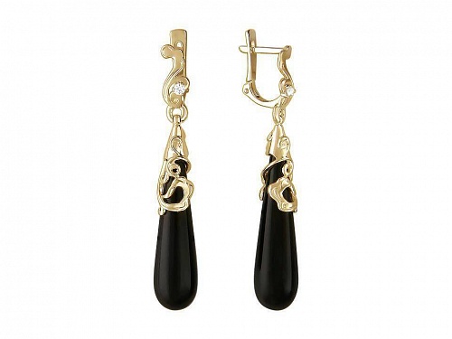 Серьги с агатами 01С416129-1
