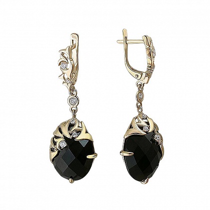 Серьги с агатами 01С4310116-1