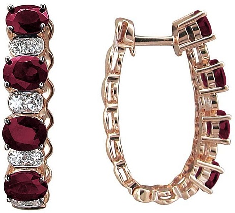 Серьги с рубинами 01С6113042-2