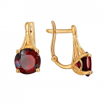 Серьги с Гранатами 01С3111602-4