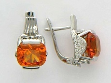 Серьги Е01С674293Т со Спессартином