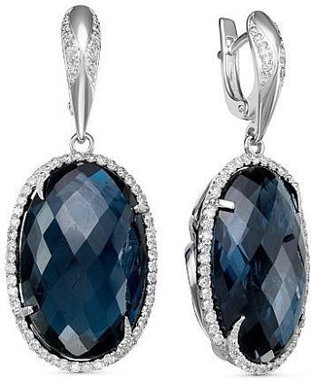 Серьги с топазами 2260095