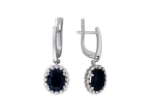 Серьги с сапфиром 01С625922-1