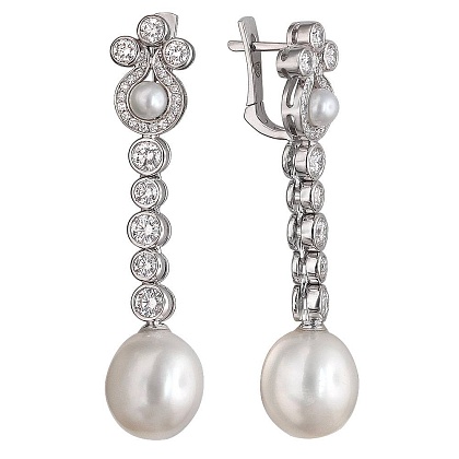 Серьги с жемчугами 01С6211642-1