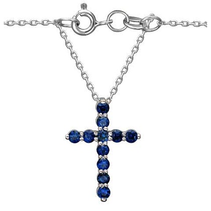 Колье с Сапфиром 01Л520993-1