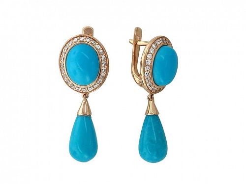 Серьги с Бирюзой 01С414306
