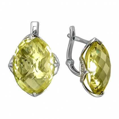 Серьги с кварцем 01С325085-4