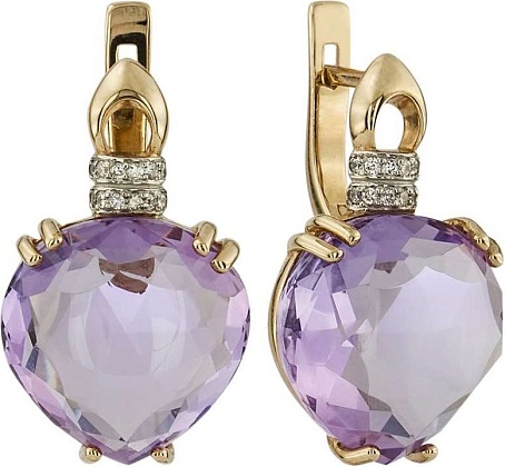Серьги с аметистами 2182032