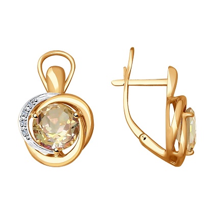 Серьги с морганитом 6024096