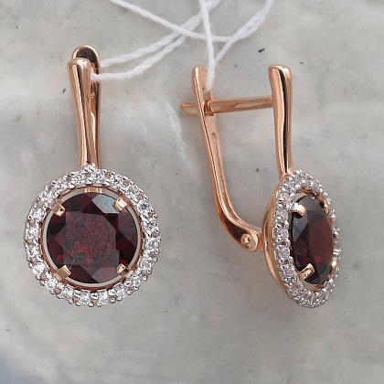 Серьги с Гранатами 01С3111283-1