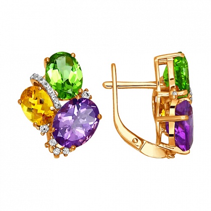 Серьги с аметистами 722790