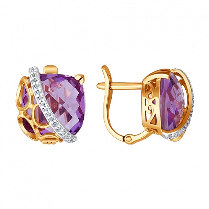 Серьги с аметистами 723844
