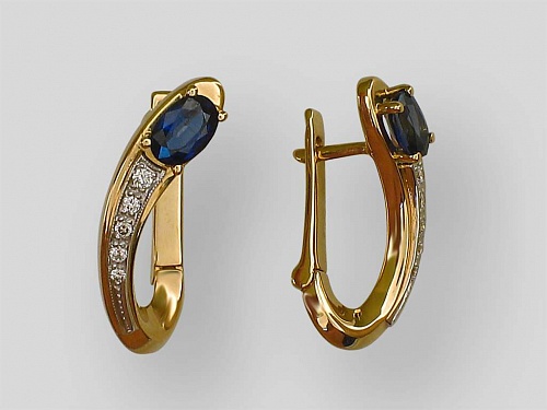 Серьги с рубинами 32С640122