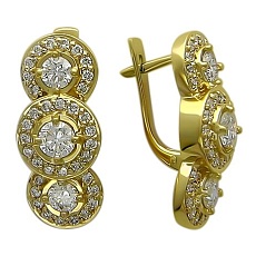 Серьги Е01С643590Т c Бриллиантом