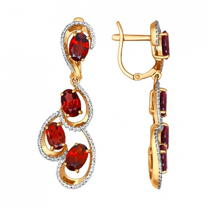 Серьги с Гранатами 723154