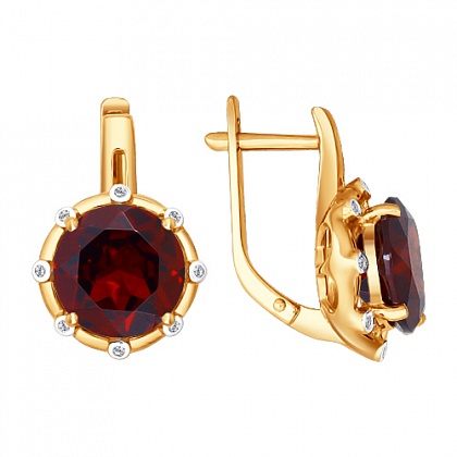 Серьги с Гранатами 724026