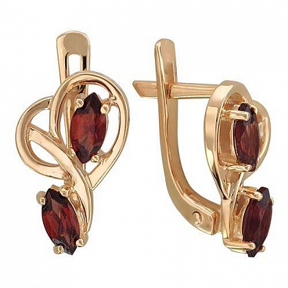 Серьги с Гранатами 01С313537-2