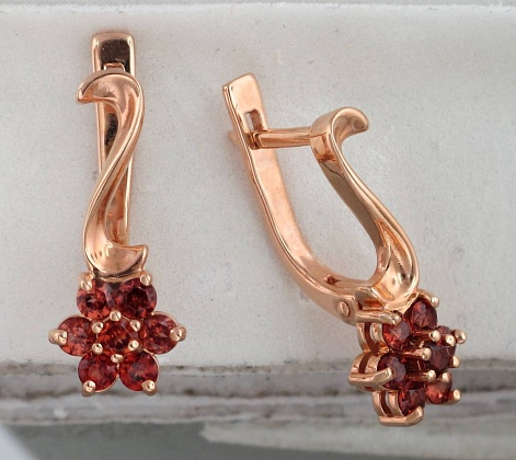 Серьги с Гранатами 01С311837-2