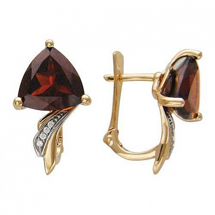 Серьги с Гранатами 01С315360-2