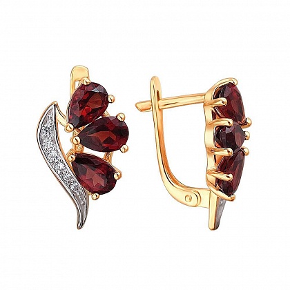 Серьги с Гранатами 01С3111276-2
