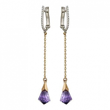 Серьги с аметистами 01С367902