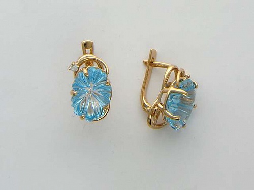Серьги с цитринами 01С314177