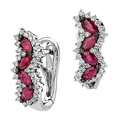 Серьги с рубинами 01С6213217-1