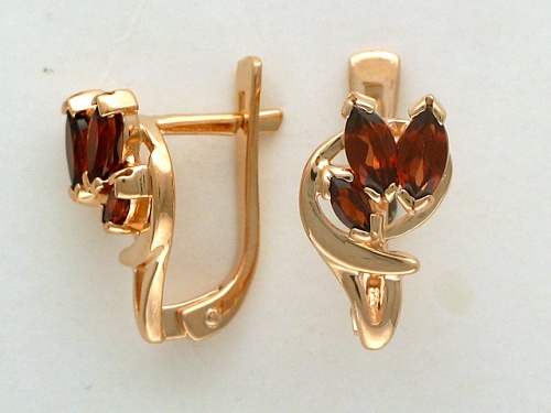 Серьги с Гранатами 01С313539