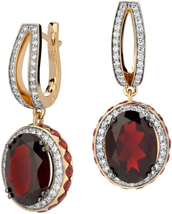 Серьги с Гранатами 01С647517-2