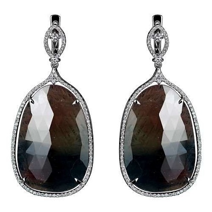 Серьги с корундами 01С626580L