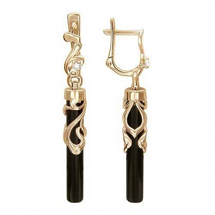Серьги с агатами 01С416128-1