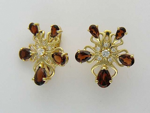 Серьги с Гранатами 01С333120