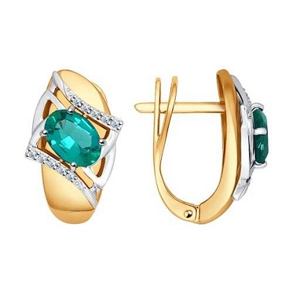 Серьги с изумрудами 6027006