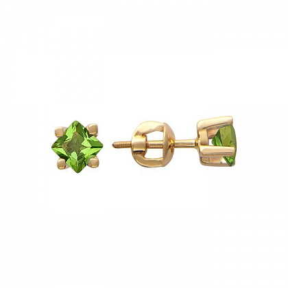 Серьги с хризолитами 01С313195-2
