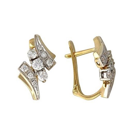 Серьги с Фианитом 01С166192Ж