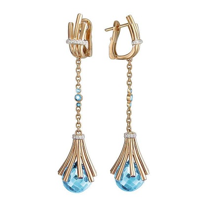Серьги с топазами 01С6110164-2