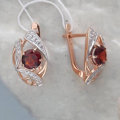 Серьги с Гранатами 01С3111291-2