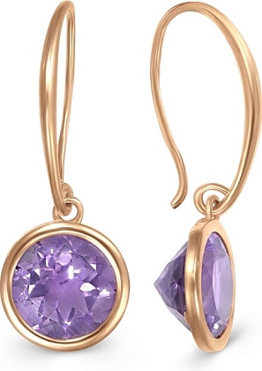 Серьги с аметистами 2385530