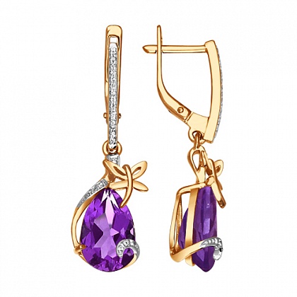 Серьги с аметистами 722184