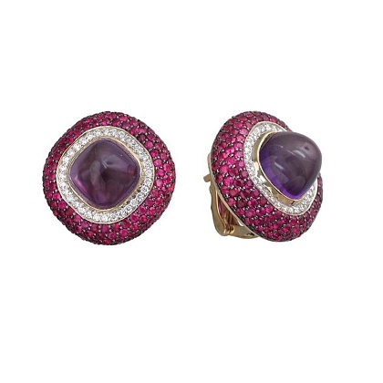 Серьги с рубинами 01С6311192-1