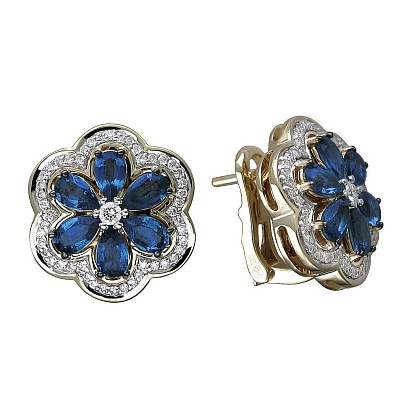 Серьги с сапфиром 01С6311017-2